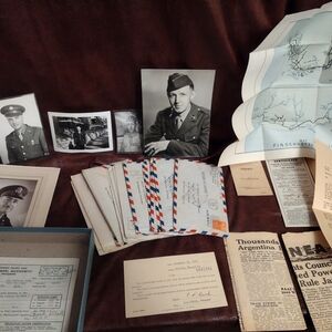 Vintage Military Letter And Picture Memorabilia Collection Euphmera Lot WW2
